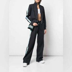 Off-white Wide Leg Track Pants Tracksuit Black